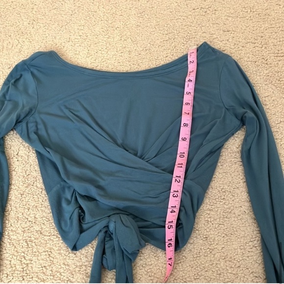 Heavenly by Victoria Soft Modal Twist-tie Crop Top, Sea Foam - Picture 7 of 10